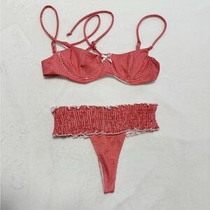 Frankie’s bikinis cola underwire balconette bikini set